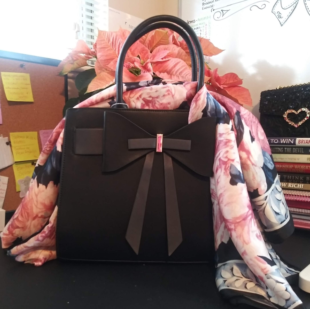 Black Tote with Bow